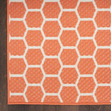 Nourison Reversible Indoor Outdoor Coral 2' x 6' Area Rug Easy Clean, Non Shedding, Bed Room, Living Room, Dining Room, Kitchen (6' Runner)