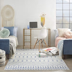 Nourison Whimsicle Moroccan Ivory 5' x 7' Area Rug, Easy Cleaning, Non Shedding, Bed Room, Living Room, Dining Room, Kitchen (5x7)