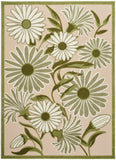 Nourison Aloha 4' x 6' Ivory Green Fabric Outdoor Area Rug (4' x 6')