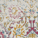 Nourison Damask Bohemian Multicolor 2'3" x 7'6" Area Rug, Easy Cleaning, Non Shedding, Bed Room, Living Room, Dining Room, Kitchen (2x8)