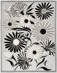 Nourison Aloha 4' x 6' Black White Fabric Contemporary Area Rug (4' x 6')