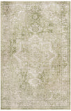 Nourison Astra Machine Washable Ivory Green 3'3" x 5' Area Rug, Easy Clean, Non Shedding, Bed Room, Living Room, Dining Room, Kitchen (3' x 5')