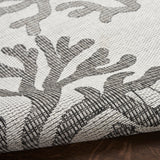 Nourison Garden Oasis Indoor-Outdoor Grey 4' x 6' Area Rug, Easy Cleaning, Non Shedding, Bed Room, Living Room, Dining Room, Backyard, Deck, Patio (4x6)