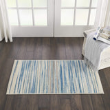 Nourison Jubilant Abstract Blue 2' x 4' Area Rug, Easy Cleaning, Non Shedding, Bed Room, Living Room, Dining Room, Kitchen (2x4)