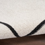 Nourison Essentials 3' x 5' Ivory/Black Contemporary Indoor/Outdoor Rug