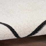 Nourison Essentials 3' x 5' Ivory/Black Contemporary Indoor/Outdoor Rug