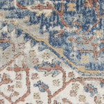 Nourison Concerto Persian Blue/Grey 3'9" x 5'9" Area -Rug, Easy -Cleaning, Non Shedding, Bed Room, Living Room, Dining Room, Kitchen (4x6)