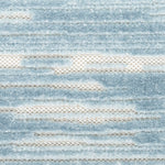 Nourison Casual Blue 2' x 6' Area Rug Easy Clean, Non Shedding, Bed Room, Living Room, Dining Room, Kitchen (6' Runner)
