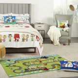 Peanuts Pnt11 Cozy Home Kids & Tween Multicolor 3'3" x 5'3" Area Rug, Easy Clean, Non Shedding, Bed Room, Living Room, Dining Room, Kitchen (3x5)