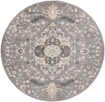 Nourison Elation Transitional Grey 5'3" x Round Area -Rug, Easy -Cleaning, Non Shedding, Bed Room, Living Room, Dining Room, Kitchen (5 Round)