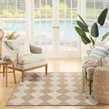 Nourison Positano Indoor/Outdoor Jute 4' x 6' Area Rug, Easy Cleaning, Non Shedding, Bed Room, Living Room, Dining Room, Backyard, Deck, Patio (4x6)
