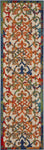 Nourison Aloha Indoor/Outdoor Multicolor 2'3" x 10' Area Rug, Transitional, French Country, Easy Cleaning, Non Shedding, Bed Room, Kitchen, Living Room, Deck, Backyard, (10' x Runner)