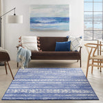Nourison Whimsicle Tribal Navy Ivory 4' x 6' Area Rug, Easy Cleaning, Non Shedding, Bed Room, Living Room, Dining Room, Kitchen (4x6)