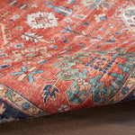 Nourison Fulton Traditional Rust 5' x 7' Area -Rug, Easy -Cleaning, Non Shedding, Bed Room, Living Room, Dining Room, Kitchen (5x7)