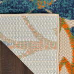 Nourison Aloha Indoor/Outdoor Blue Green 2' x 6' Area Rug, Easy Cleaning, Non Shedding, Bed Room, Living Room, Dining Room, Backyard, Deck, Patio (2x6)