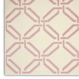Nourison Jubilant Trellis Ivory/Pink 4' x 6' Area -Rug, Easy -Cleaning, Non Shedding, Bed Room, Living Room, Dining Room, Kitchen (4x6)
