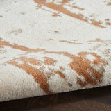 Nourison Concerto Ivory Rust 2'2" x 7'6" Area Rug Easy Clean, Non Shedding, Bed Room, Living Room, Dining Room, Kitchen (8' Runner)