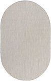 Nourison Courtyard Indoor/Outdoor Ivory/Silver 5' x 8' Oval Area Rug, Easy Cleaning, Non Shedding, Bed Room, Living Room, Dining Room, Backyard, Deck, Patio (5x8 Oval)