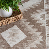 Nourison Washable Decor Beige Black 5'3" x 7' Area Rug Easy Clean, Non Shedding, Bed Room, Living Room, Dining Room, Kitchen (5' x 7')