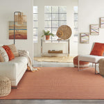 Nourison Positano Indoor/Outdoor Terracotta 2'2" x 10' Area Rug, Easy Cleaning, Non Shedding, Bed Room, Living Room, Dining Room, Backyard, Deck, Patio (2x10)