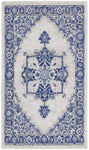 Nourison Whimsicle Traditional Ivory Blue 3' x 5' Area Rug, Easy Cleaning, Non Shedding, Bed Room, Living Room, Dining Room, Kitchen (3x5)