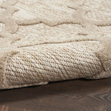 Nourison Easy Care Moroccan Natural Beige 5' x 7' Area Rug, Trellis, Easy Cleaning, Non Shedding, Bed Room, Living Room, Dining Room, Backyard, Deck, Patio (5x7)