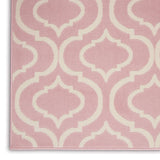 Nourison Jubilant Trellis Pink 4' x 6' Area -Rug, Easy -Cleaning, Non Shedding, Bed Room, Living Room, Dining Room, Kitchen (4x6)