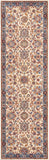 Nourison Reseda Traditional Cream 2'3'' x 7'6'' Area-Rug, Easy-Cleaning, Non Shedding, Bed Room, Living Room, Dining Room, Kitchen (2x8)