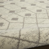 Nourison Grafix Moroccan Ivory/Grey 5'3" x 7'3" Area Rug, Easy Cleaning, Non Shedding, Bed Room, Living Room, Dining Room, Kitchen (5x7)