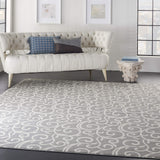 Nourison Grafix Bohemian Grey 7'10" x 9'10" Area -rug, Easy -cleaning, Non Shedding, Bed Room, Living Room, Dining Room, Kitchen (8x10)