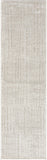 Nourison Santa Cruz Abstract Silver 2'2" x 7'6 Area Rug, Easy Cleaning, Non Shedding, Bed Room, Living Room, Dining Room, Kitchen (2x8)