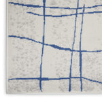 Nourison Whimsicle Ivory Blue 2' x 6' Area Rug, Contemporary, Artistic, Easy Cleaning, Non Shedding, Bed Room, Living Room, Dining Room, Kitchen, (6' Runner)