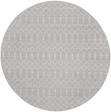 Nourison Whimsicle Moroccan Grey 5' x Round Area Rug, Easy Cleaning, Non Shedding, Bed Room, Living Room, Dining Room, Kitchen (5 Round)