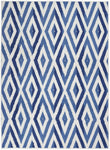 Nourison Whimsicle Diamond Ivory Blue 6' x 9' Area Rug, Easy Cleaning, Non Shedding, Bed Room, Living Room, Dining Room, Kitchen (6x9)