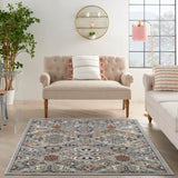 Nourison Home Allur All-over design Grey 4' x 6' Area -Rug, Easy -Cleaning, Non Shedding, Bed Room, Living Room, Dining Room, Kitchen (4x6)