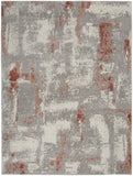 Nourison Elation Abstract Grey Brick 4' x 6' Area -rug, Easy -cleaning, Non Shedding, Bed Room, Living Room, Dining Room, Kitchen (4x6)
