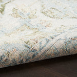 Nourison Astra Machine Washable Blue Green 2'2" x 8' Area Rug, Easy Clean, Non Shedding, Bed Room, Living Room, Dining Room, Kitchen (8' Runner)
