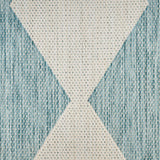Nourison Positano Indoor/Outdoor Aqua 5' x 7' Area Rug, Easy Cleaning, Non Shedding, Bed Room, Living Room, Dining Room, Backyard, Deck, Patio (5x7)