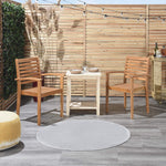 Nourison Essentials Solid Contemporary Silver Grey 4' Round Area Rug , 4' X Round