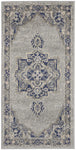 Nourison Tranquil Persian Grey/Navy 2' x 4' Area -Rug, Easy -Cleaning, Non Shedding, Bed Room, Living Room, Dining Room, Kitchen (2x4)