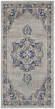 Nourison Tranquil Persian Grey/Navy 2' x 4' Area -Rug, Easy -Cleaning, Non Shedding, Bed Room, Living Room, Dining Room, Kitchen (2x4)