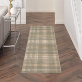 Nourison Grafix Olive 2'3" x 10' Area Rug Easy Clean, Non Shedding, Bed Room, Living Room, Dining Room, Kitchen (10' Runner)