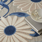 Nourison Aloha 4' x 6' Blue Gray Fabric Contemporary Area Rug (4' x 6')