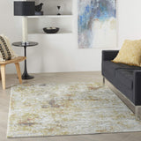 Nourison Trance Abstract Multicolor 2'2" x 7'6" Area -Rug, Easy -Cleaning, Non Shedding, Bed Room, Living Room, Dining Room, Kitchen (2x8)