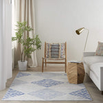 Nourison Whimsicle Tribal Grey Blue 5' x 7' Area Rug, Easy Cleaning, Non Shedding, Bed Room, Living Room, Dining Room, Kitchen (5x7)