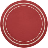 Nourison Essentials 6' x Round Brick/Ivory Contemporary Indoor/Outdoor Rug