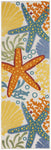 Nourison Aloha Indoor/Outdoor Multicolor 2'3" x 8' Area Rug, Coastal, Tropical, Easy Cleaning, Non Shedding, Bed Room, Living Room, Deck, Backyard, (8' x Runner)
