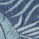 Nourison Garden Oasis Indoor-Outdoor Navy 5' x 7' Area Rug, Easy-Cleaning, Non Shedding, Bed Room, Living Room, Dining Room, Backyard, Deck, Patio (5x7)