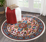 Nourison Oakdale Area Rug, 5'3" XROUND, IVORY