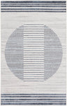 Nourison Astra Machine Washable Geometric Ivory Blue 4' x 6' Area Rug, Easy Clean, Non Shedding, Bed Room, Living Room, Dining Room, Kitchen (4x6)